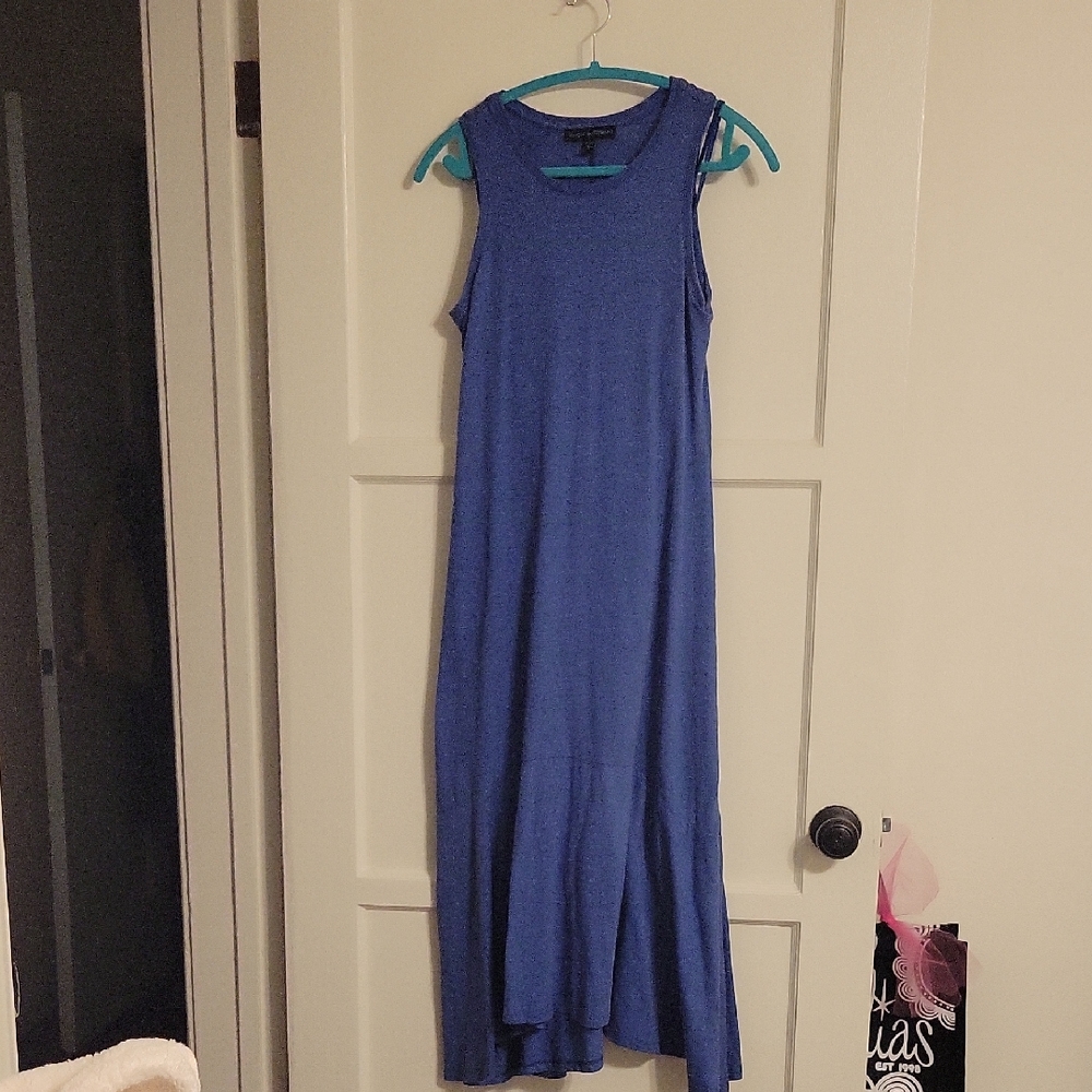 XS, comfy, soft, blue, brushed cotton dress
